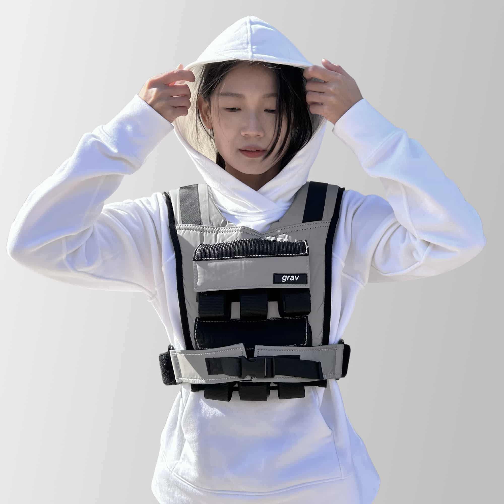 Grav Weight Vest 28lb - Reflective Grey - Image 4