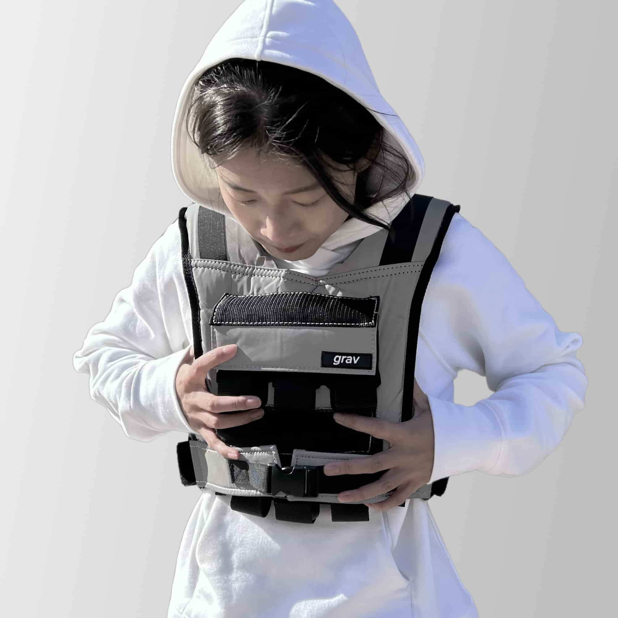 Grav Weight Vest 28lb - Reflective Grey - Image 9