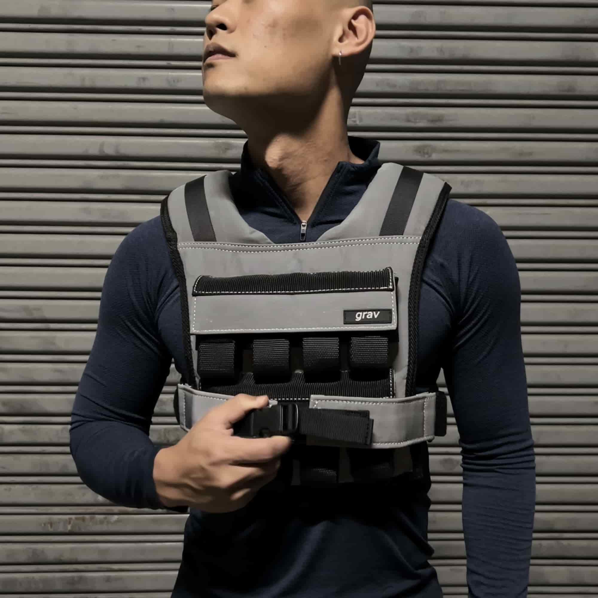 Grav Weight Vest 37lb - Reflective Grey - Image 4